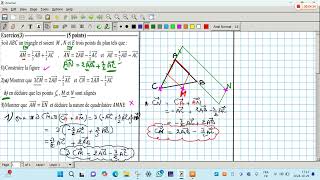 Exercice sur calcule vectoriel tcs  prof elmoudene [upl. by Ispep]