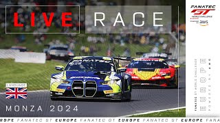 LIVE  Race  Monza  Fanatec GT Europe 2024 English [upl. by Hannahsohs663]