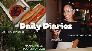 Daily Diaries Mini golf date night ⛳️  bakeries 🥖 and 2025 vision boards ✨ [upl. by Meuser400]