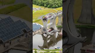 Iconic landmarks of the Canals in Falkirk  the famous Falkirk Wheel and the Kelpies scotland [upl. by Hadihsar]