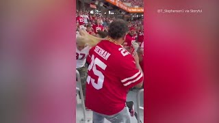 Violent brawl breaks out in crowd of 49ersGiants game at Levis [upl. by Martz]