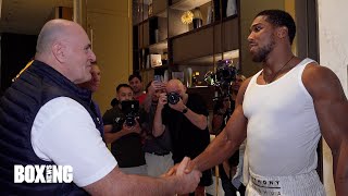 quotIm A Big Fanquot  Anthony Joshua amp John Fury Cross Paths [upl. by Homerus741]