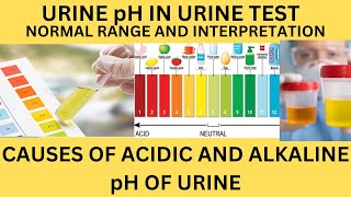 URINE pH IN URINANALYSIS NORMAL RANGE OF URINE PH CAUSES OF ACIDIC URINE ANDALKALINE URINE [upl. by Koziel]