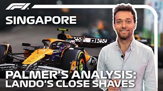 The Close Calls amp Key Moments Of Landos Singapore Win  Jolyon Palmer’s F1 TV Analysis  Workday [upl. by Deonne42]