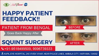 Patient from Bengal Goes Back Happy After Squint Surgery [upl. by Lilas788]