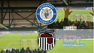 SCENES IN THE AWAY END  Grimsby Town vs Stockport County Match Day Vlog [upl. by Lebbie]