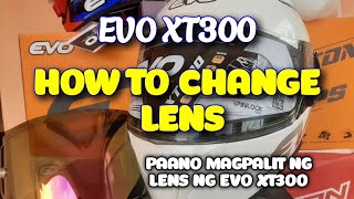 XT300HOW TO CHANGE LENSPAANO MAGPALIT NG LENS NG XT300 EVO HELMETKHIMOTOVLOG [upl. by Beach636]