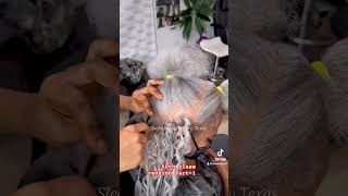 braids hairstyles haircare knotlessbraids twiststyles greyhair gray curls how to do [upl. by Nemra429]