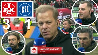 Markus Anfang Eichner Ritter Interview Nach Dem Spiel Kaiserslautern 3 vs 1 Karlsruher 07122024 [upl. by Thaxter]