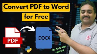 How to Convert PDF to Word for Free with Python  PDF to DOCX Converter [upl. by Morten]