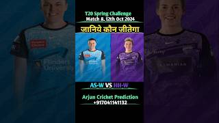 T20 SPRING CHALLENGE 2024 MATCH 8 HOBART HURRICANES VS ADELAIDE STRIKERS PREDICTION  springt20 [upl. by Antons]