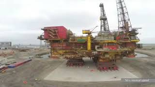 Decommissioning offshore platform  topside loadin [upl. by Dabney]