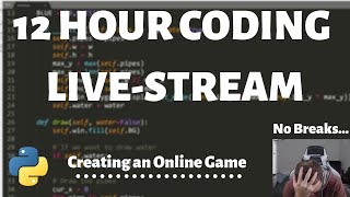 12 Hour Coding Livestream  Creating an Online Game with Python [upl. by Llorrac]