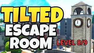 HOW TO COMPLETE LEVEL 8  9 TILTED ESCAPE ROOM adameh30 escape map fortnite TUTORIAL TILTED ESCAPE [upl. by Tingey]