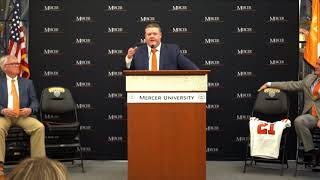 Mercer Football Announces Head Coach Mike Jacobs 13124 Press Conference [upl. by Wurst]