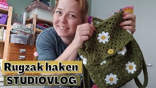 Rugzak haken en een sleutelhanger haken  studiovlog [upl. by Mahalia376]