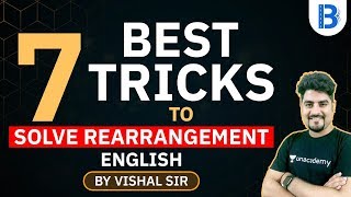 7 Best Tricks to Solve Rearrangement  English Tricks  By Vishal Sir [upl. by Rosalinde]