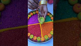 Beautiful aarti thalli making with diyas aarati thali diya diwali ytshorts [upl. by Dnallor]