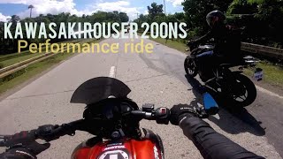 Kawasaki Rouser 200nsTop speedLong ride [upl. by Yffat730]