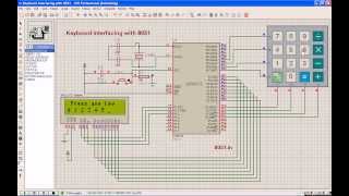 Keypad interfacing with 8051  Proteus Simulation [upl. by Rocray]