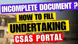 HOW TO FILL UNDERTAKING ON CSAS PG PORTAL  UNDERTAKING FOR DU PG ADMISSION [upl. by Tartaglia65]