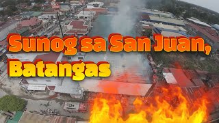 FIRE IN SAN JUAN BATANGAS  Drone Shot  Aerial View [upl. by Rihsab]