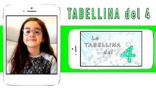 La tabellina del 4  tabellina del quattro  canzoni per bambini  Sofia Del Baldo [upl. by Routh]