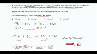 970111MJ24Q2 Cambridge International AS Level Chemistry MayJune 2024 Paper 11 Q2 [upl. by Vivien]