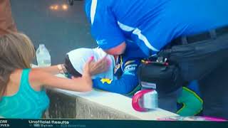 AJ Allmendinger falls out of his race car after race due to heat exhaustion [upl. by Ayvid]