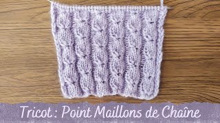 POINT AU TRICOT  Point Maillons de Chaîne [upl. by Ivonne]