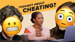 Therapist Reacts to Couples Thoughts on Cheating [upl. by Haliak]