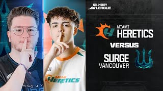 VancouverSurge vs MiamiHeretics  Major I Qualifiers  Week 1 Day 3 [upl. by Enilatan]