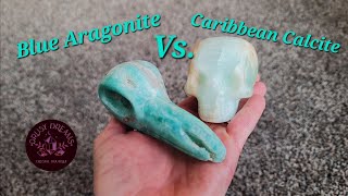 Blue Aragonite Vs Caribbean Calcite How to Tell the Difference [upl. by Meehsar]