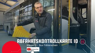 Abfahrtskontrolle Karte 10 Klasse D  BUS Führerschein  Fahrschule Strothmann [upl. by Irrej140]