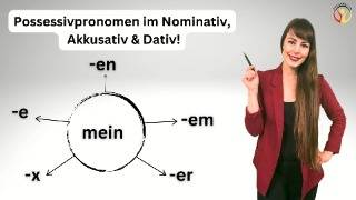 Possessivpronomen im Nominativ Dativ und Akkusativ 💪learngerman deutschkurs [upl. by Ativad211]