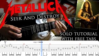 Metallica  Seek And Destroy guitar solo lesson with tablatures and backing tracks [upl. by Yerkovich]