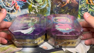 Opening 2 Strong Bond Pokemon Card Tins [upl. by Palila954]