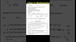 Class 11 mathematics model questionSet B  mathematics class 11 model paper 2024 class11maths [upl. by Adiehsar]