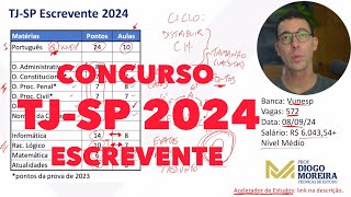 TJSP Escrevente 2024 Análise do edital e dicas de estudo [upl. by Ardnaskela]