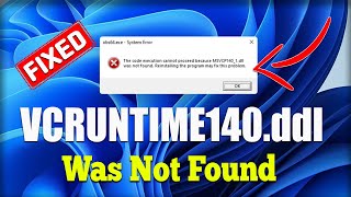 Fixed VCRUNTIME1401dll Step By Step HINDI Windows Error Fixed [upl. by Ciaphus]