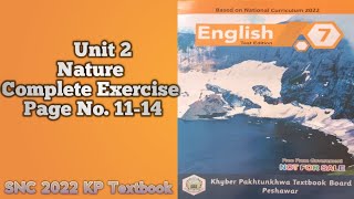 Class 7EnglishUnit 2NatureSolved ExerciseAdjetivesAjectival PhraseNew Course 2024ETEA Preps [upl. by Jack]