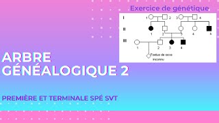 Exercice génétique 🧬arbre généalogique 2 [upl. by Alethea]