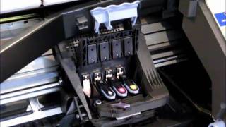 HP Designjet 500 repair  how to replace the printhead on your printer  C4810A C4811A C4812A C4813A [upl. by Caro590]