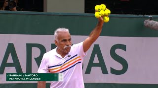 FUNNIEST Tennis Match EVER You Wont Stop Laughing Mansour Bahrami Trick Shots [upl. by Parry304]