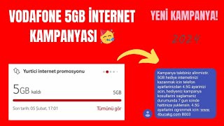 VODAFONE 5GB İNTERNET KAMPANYASI 2024  VODAFONE İNTERNET KAZANMA MUTLAKA İZLE [upl. by Kcub]