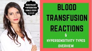 Blood Transfusion Reactions amp Hypersensitivity Types USMLE STEPs 1 2 amp 3 [upl. by Iror]