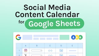 Easy Social Media Calendar for Google Sheets Free Template [upl. by Gladys711]