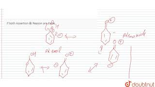 Assertion Phenoxide is more stable than phenol Reason Both are aromatic in nature [upl. by Eissirc]