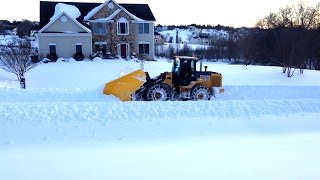 Blizzard of 2016 Snow Plow Mt Airy Maryland [upl. by Nnylassej]