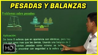 PESADAS Y BALANZAS  Razonamiento Matematico [upl. by Yuria]